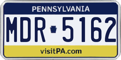 PA license plate MDR5162