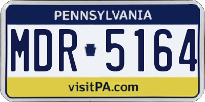 PA license plate MDR5164