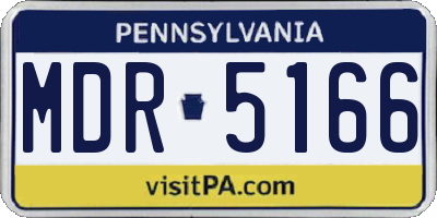 PA license plate MDR5166