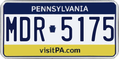 PA license plate MDR5175