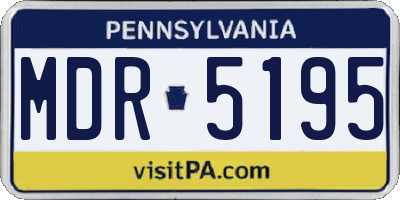 PA license plate MDR5195