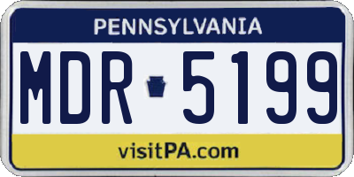 PA license plate MDR5199