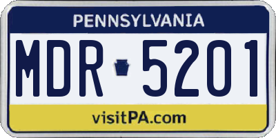 PA license plate MDR5201