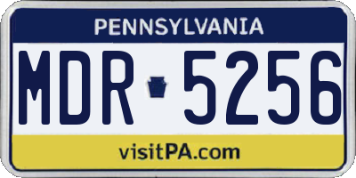 PA license plate MDR5256
