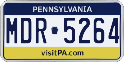 PA license plate MDR5264