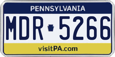 PA license plate MDR5266