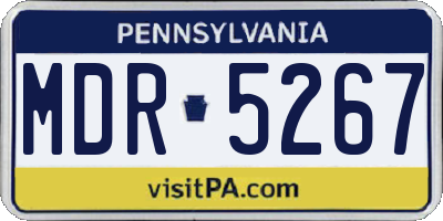 PA license plate MDR5267