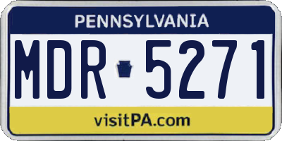 PA license plate MDR5271