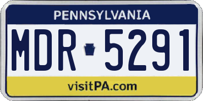 PA license plate MDR5291