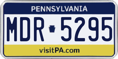 PA license plate MDR5295