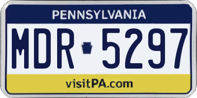 PA license plate MDR5297