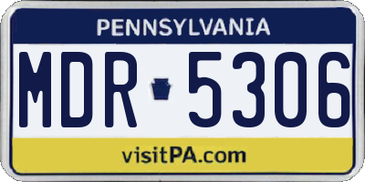 PA license plate MDR5306