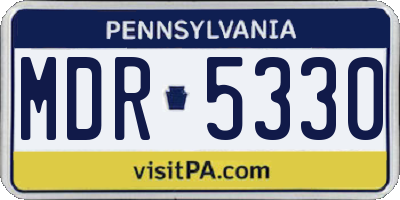 PA license plate MDR5330