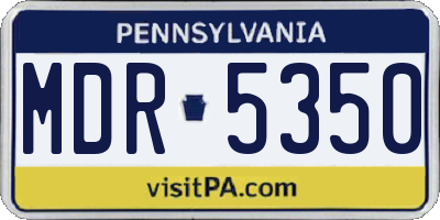 PA license plate MDR5350