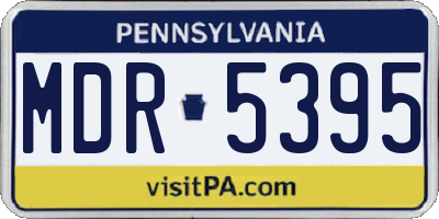 PA license plate MDR5395