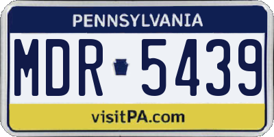 PA license plate MDR5439