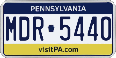 PA license plate MDR5440