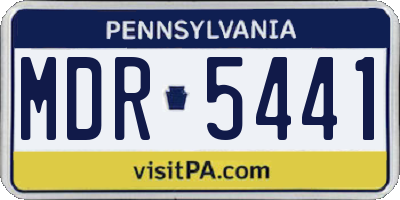 PA license plate MDR5441