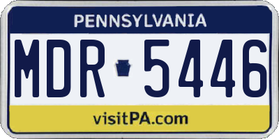 PA license plate MDR5446