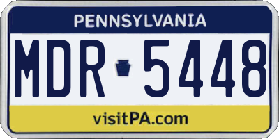 PA license plate MDR5448
