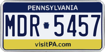PA license plate MDR5457