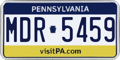 PA license plate MDR5459