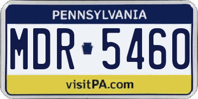 PA license plate MDR5460
