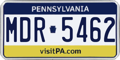 PA license plate MDR5462