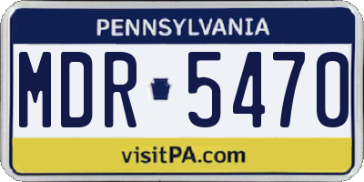 PA license plate MDR5470