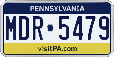PA license plate MDR5479