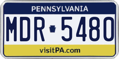 PA license plate MDR5480