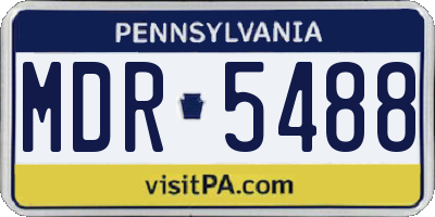 PA license plate MDR5488