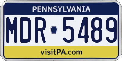 PA license plate MDR5489