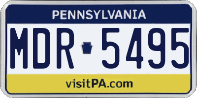 PA license plate MDR5495