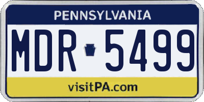 PA license plate MDR5499