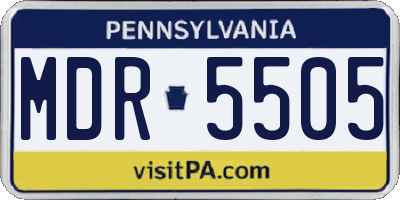 PA license plate MDR5505