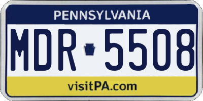 PA license plate MDR5508