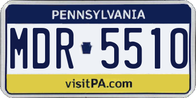 PA license plate MDR5510