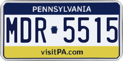 PA license plate MDR5515
