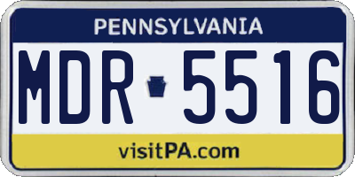 PA license plate MDR5516