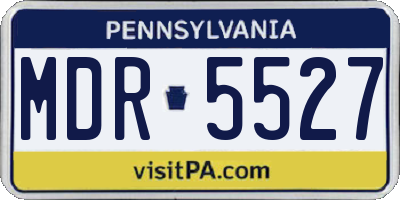 PA license plate MDR5527