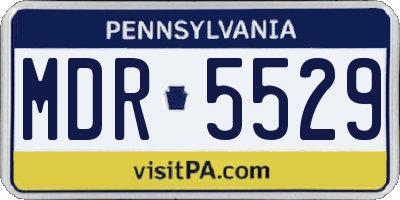 PA license plate MDR5529