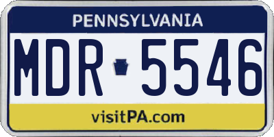 PA license plate MDR5546