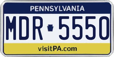 PA license plate MDR5550