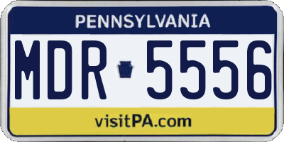 PA license plate MDR5556