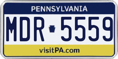 PA license plate MDR5559