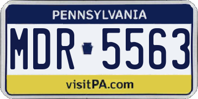 PA license plate MDR5563