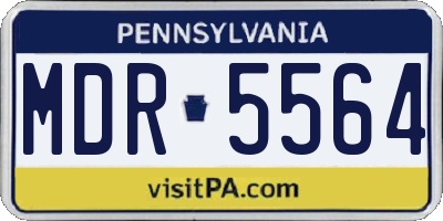 PA license plate MDR5564