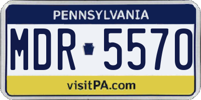 PA license plate MDR5570