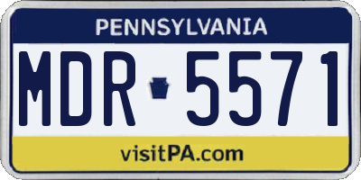 PA license plate MDR5571